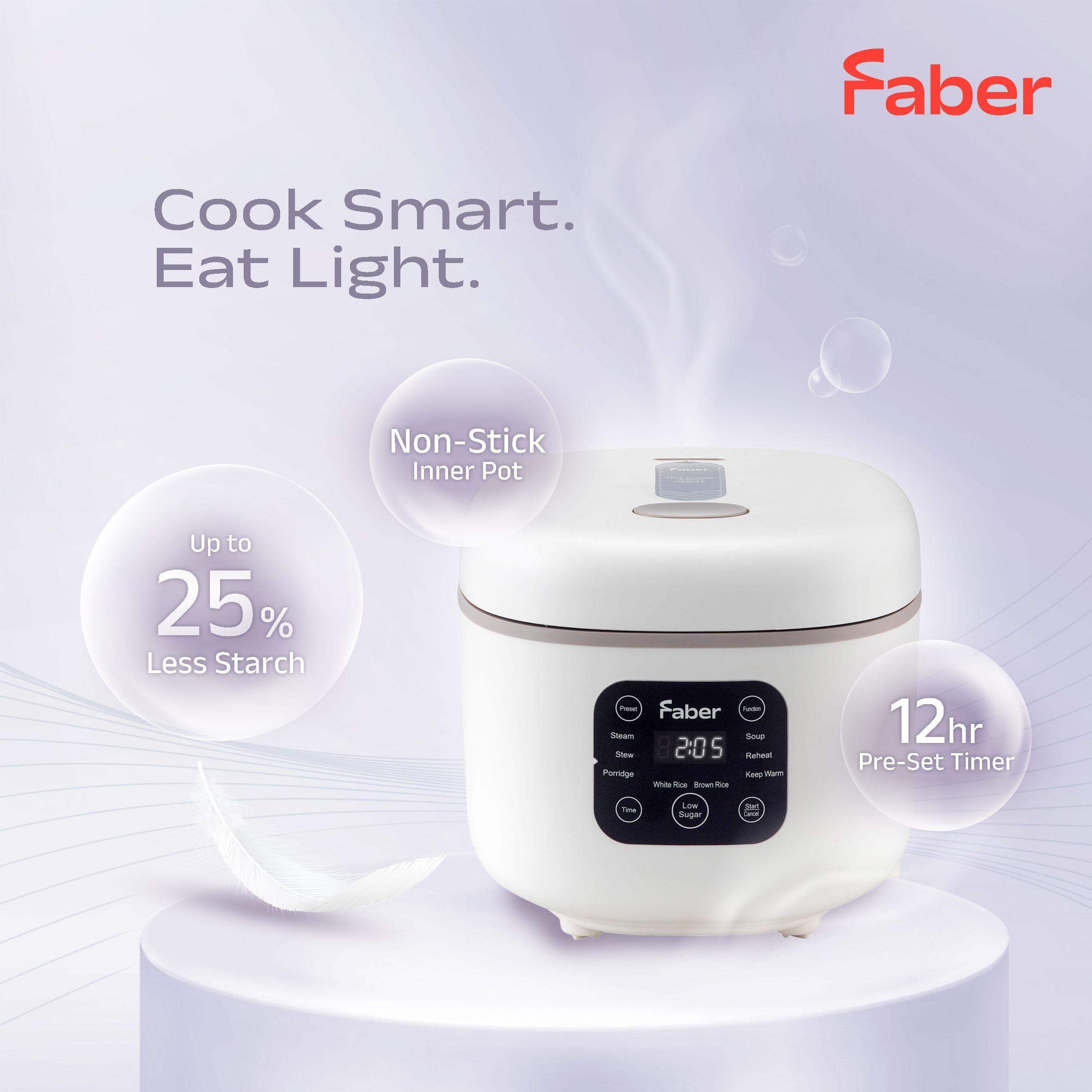 FABER DIGITAL RICE COOKER FRC K15-LS | Faber